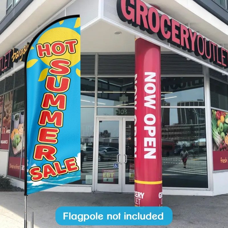 8FT Hot Summer Sale Advertising Swooper Flag (Flagpole Not Included 3.4)