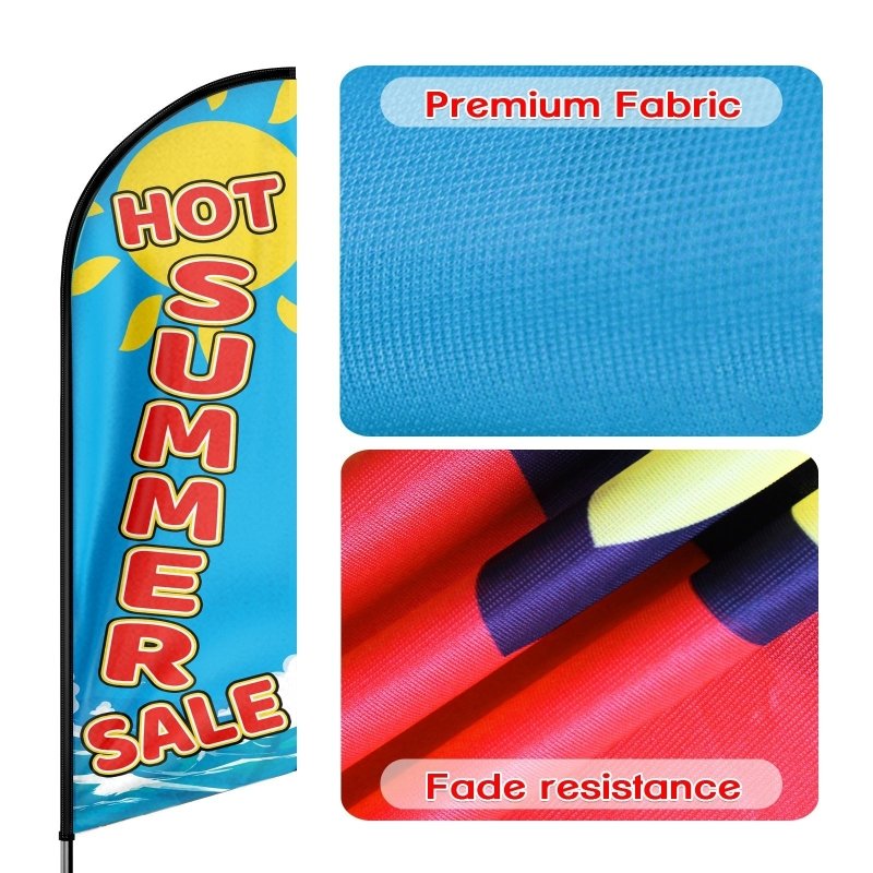 8FT Hot Summer Sale Advertising Swooper Flag (Flagpole Not Included 3.4)