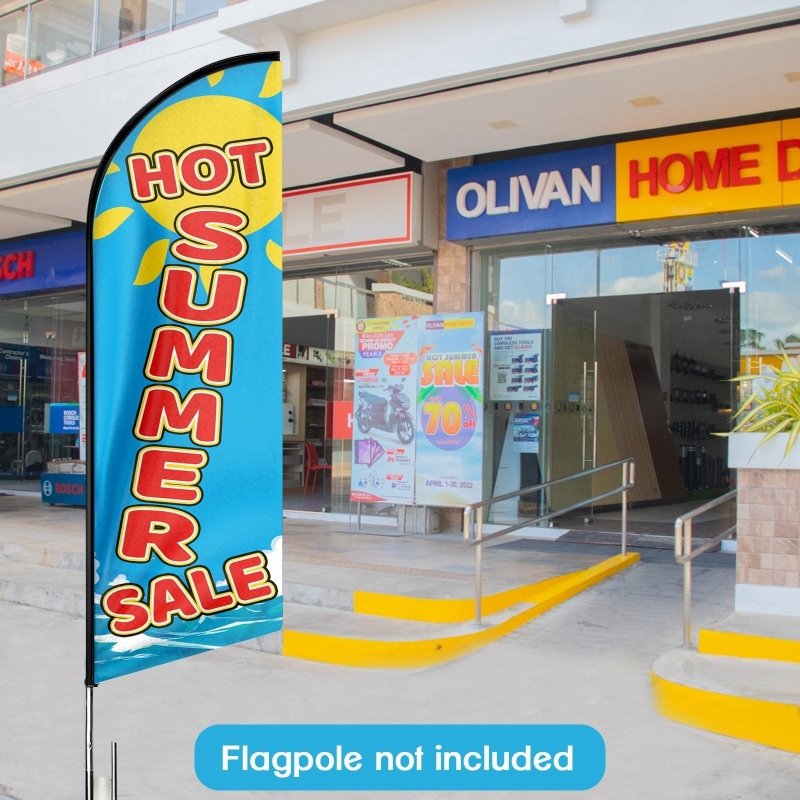 8FT Hot Summer Sale Advertising Swooper Flag (Flagpole Not Included 3.4)