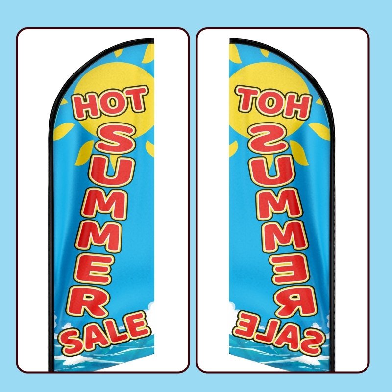 8FT Hot Summer Sale Advertising Swooper Flag (Flagpole Not Included 3.4)