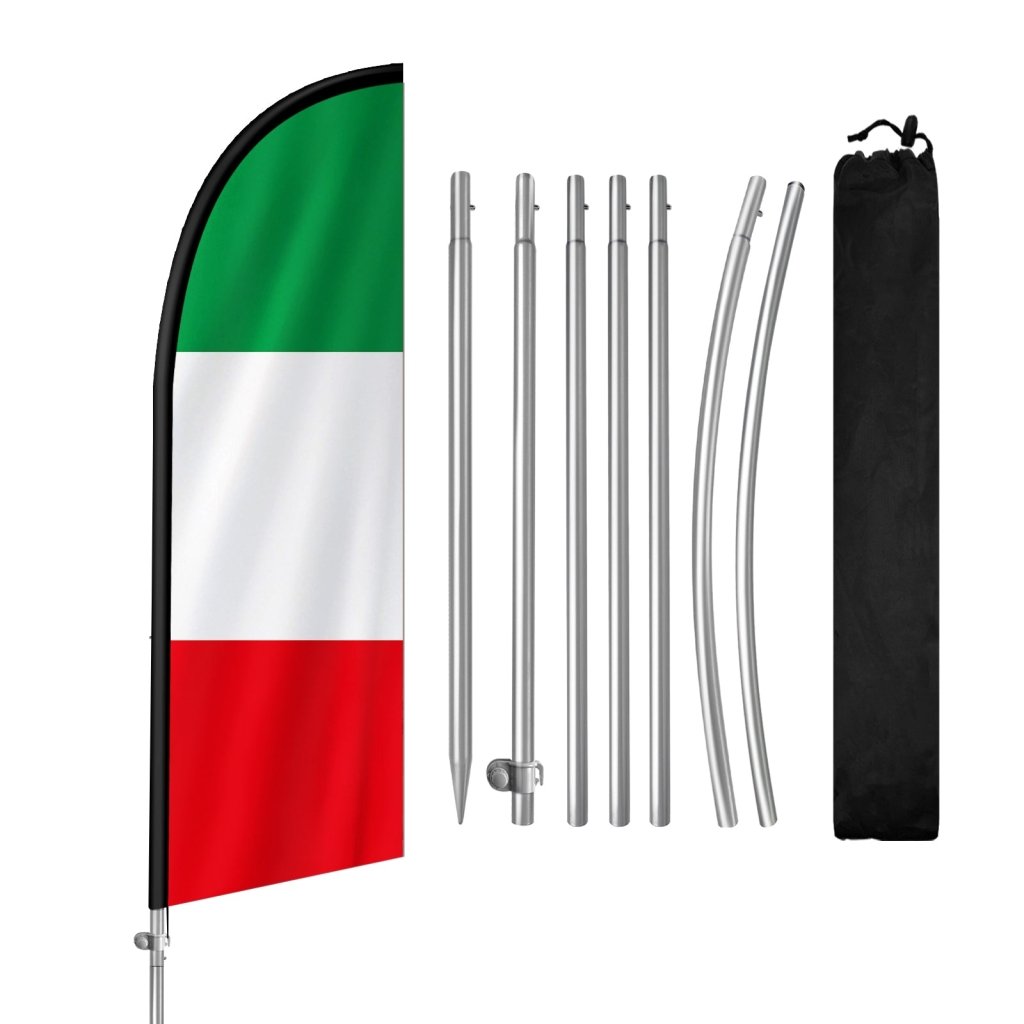 8FT Italy Feather Flag with Stainless Steel Pole Kit(2m flag set)