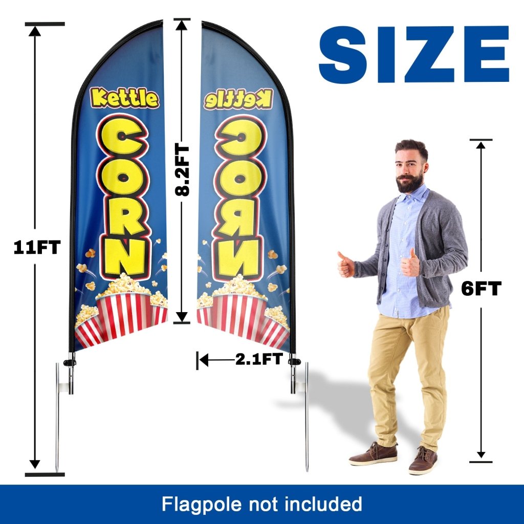 8FT Kettle Corn 02 Swooper Flag (Flagpole Not Included 3.4)