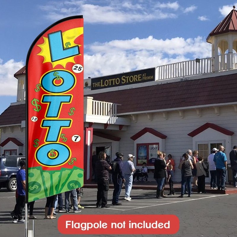 8FT Lotto Advertising Swooper Flag (Flagpole Not Included 3.4)