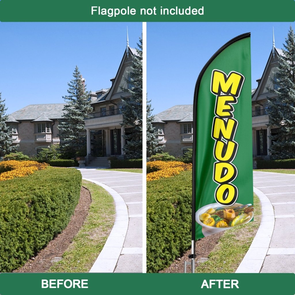 8FT Menudo 01 Advertising Swooper Flag(Flagpole Not Included 3.4)