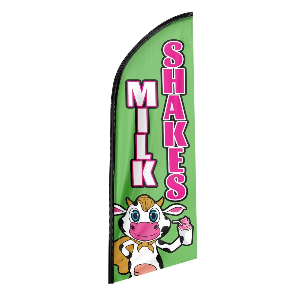 8FT Milk Shakes Advertising Swooper Flag (Flagpole Not Included 3.4)