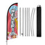 8FT Neveria 01 Banner Feather Flag with Stainless Steel Pole Kit(2m flag set)