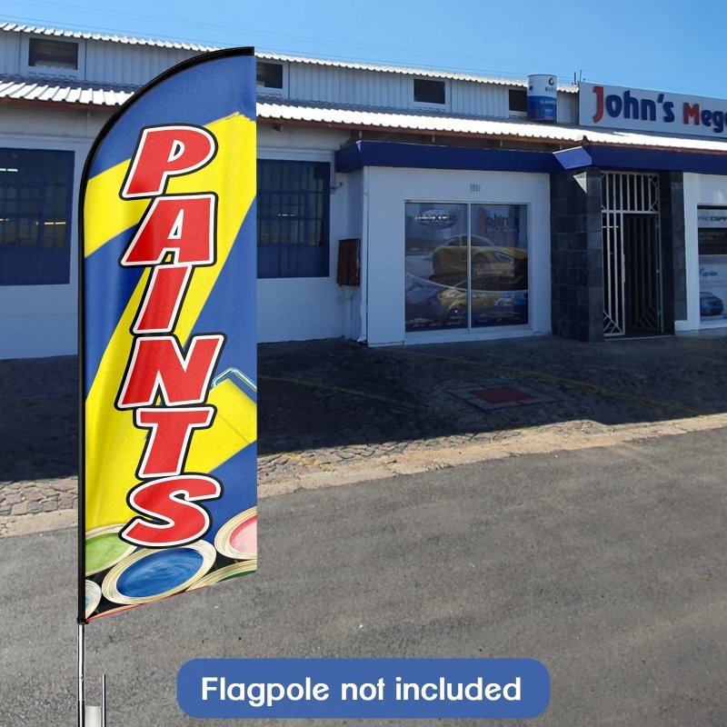 8FT Paints Advertising Swooper Flag (Flagpole Not Included 3.4)