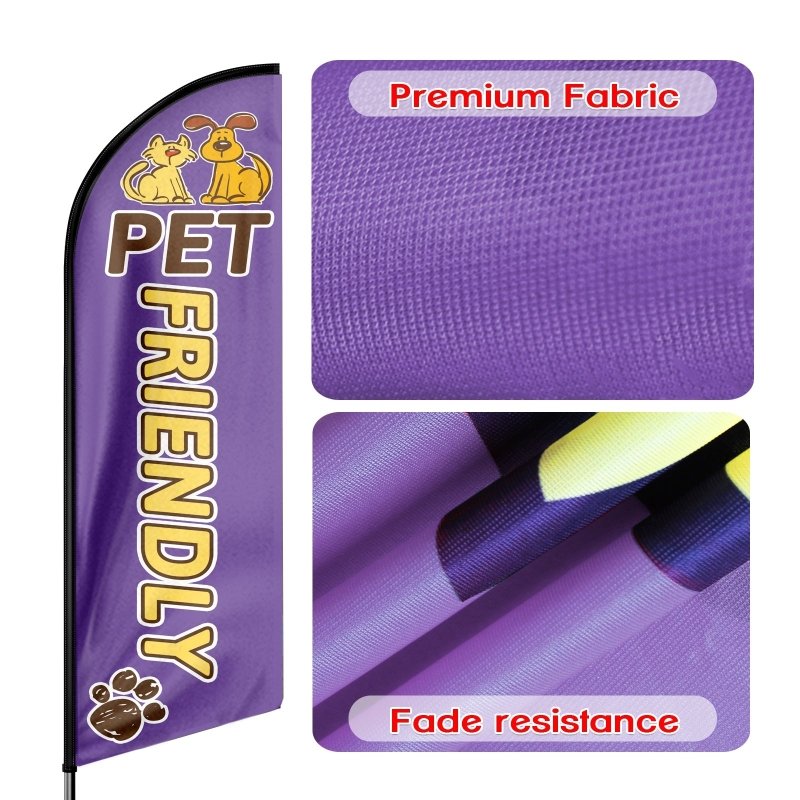 8FT Pet Friendly Advertising Swooper Flag(Flagpole Not Included 3.4)