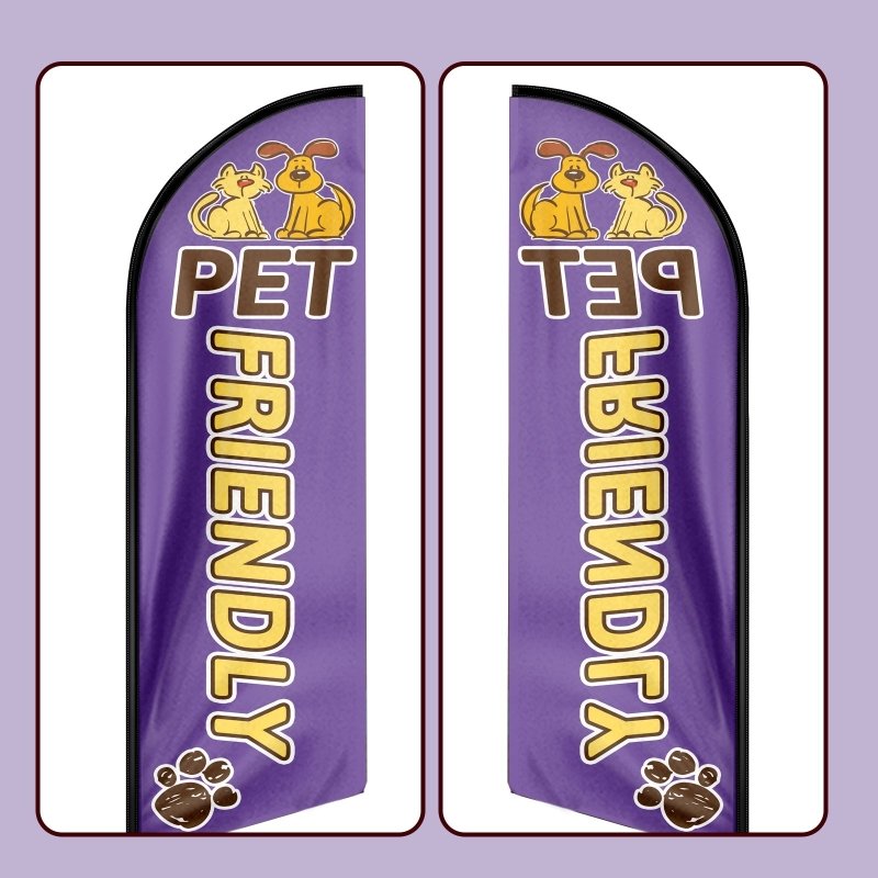 8FT Pet Friendly Advertising Swooper Flag(Flagpole Not Included 3.4)