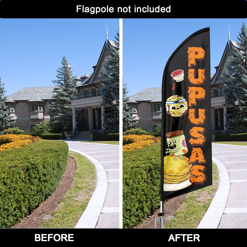 8FT Pupusas Swooper Flag(Flagpole Not Included 3.4)