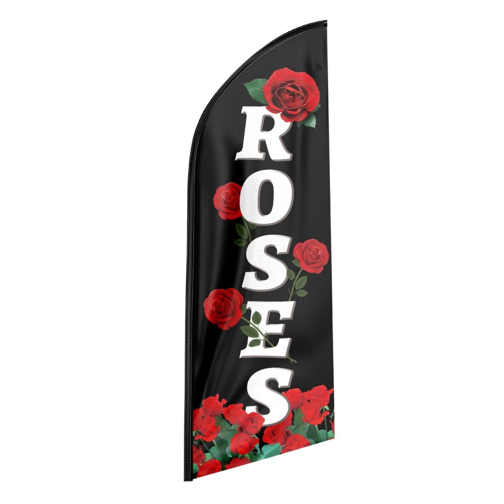 8FT Roses Swooper Flag(Flagpole Not Included 3.4)