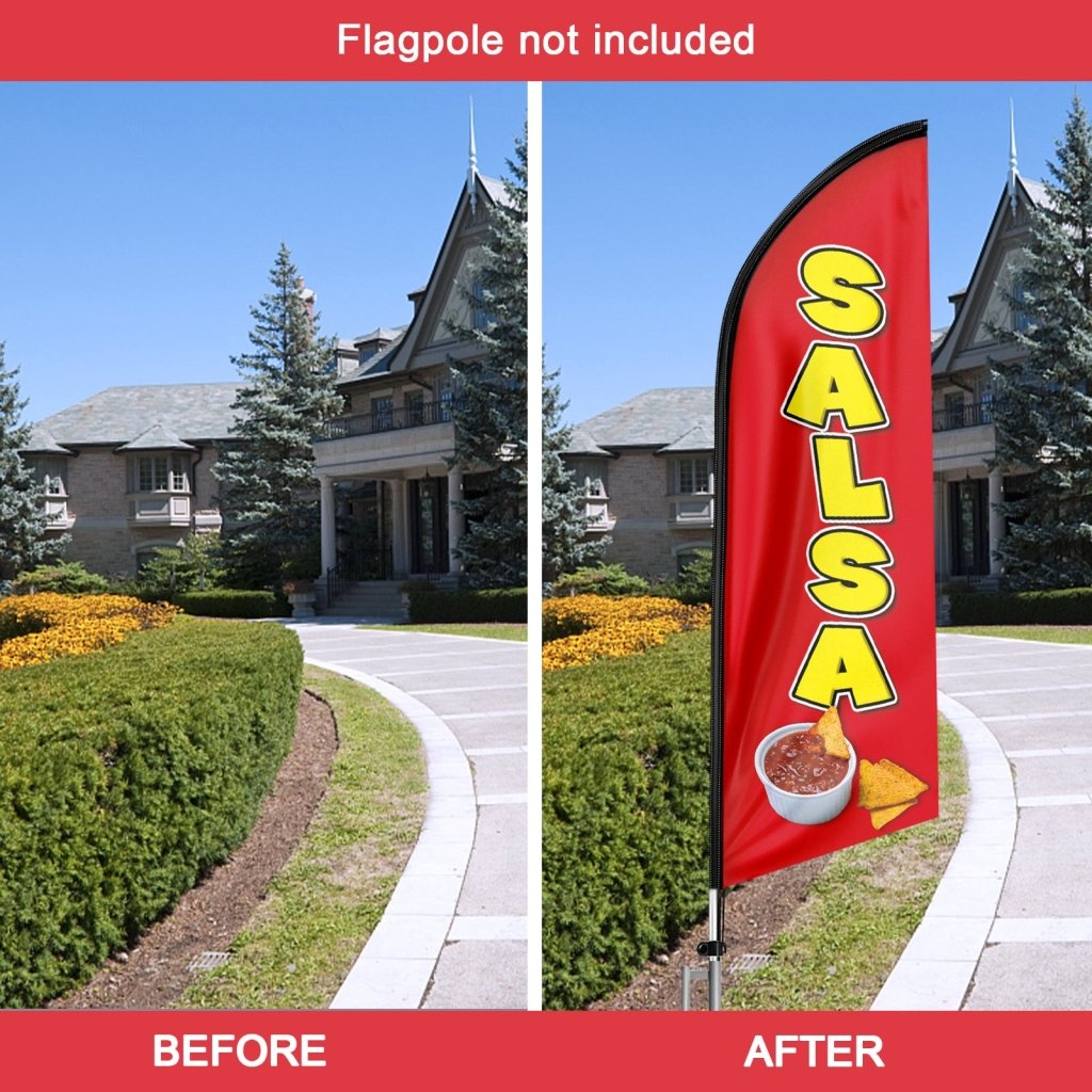 8FT Salsa Advertising Swooper Flag(Flagpole Not Included 3.4)