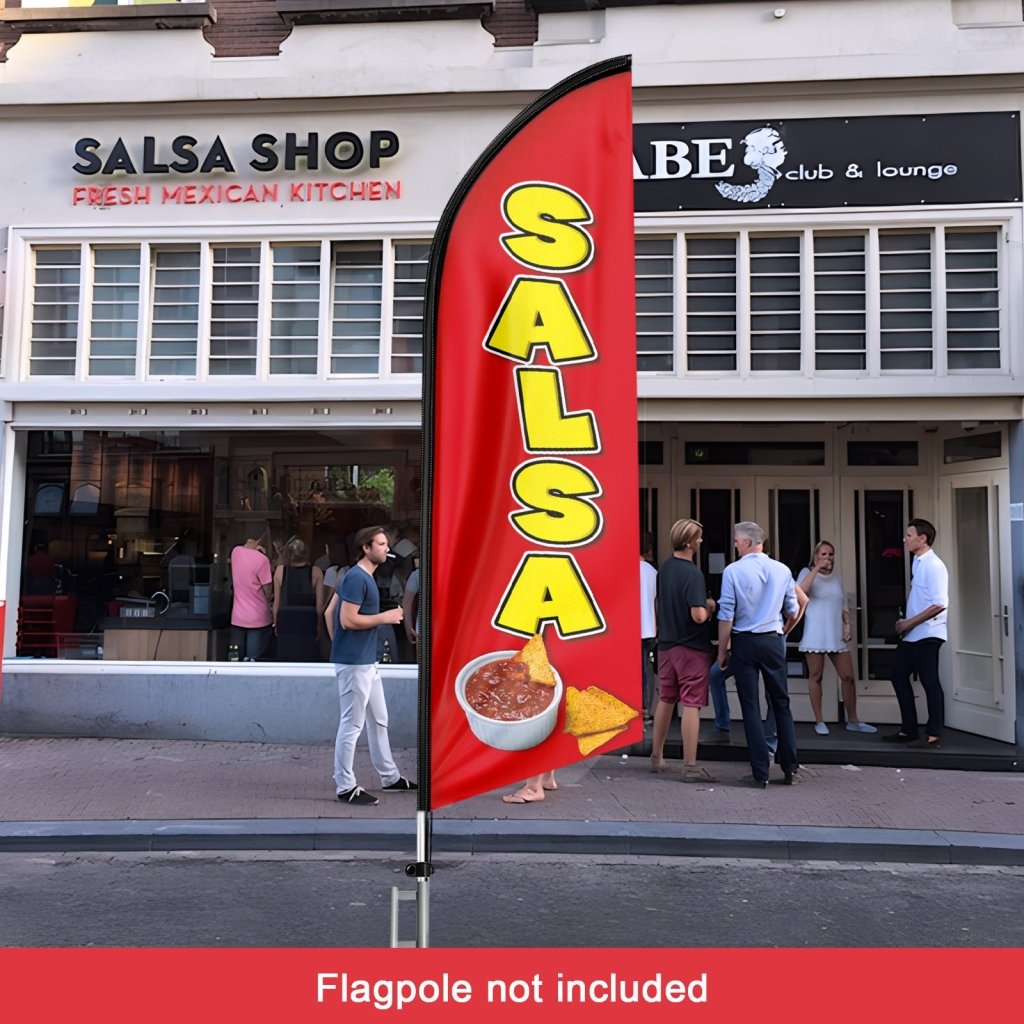 8FT Salsa Advertising Swooper Flag(Flagpole Not Included 3.4)