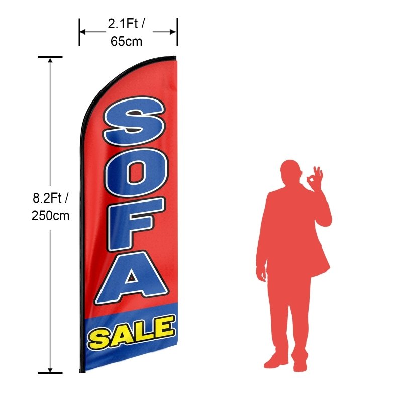 8FT Sofa Sale Advertising Swooper Flag (Flagpole Not Included 3.4)