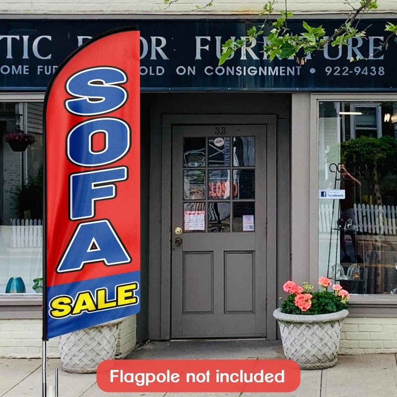 8FT Sofa Sale Advertising Swooper Flag (Flagpole Not Included 3.4)