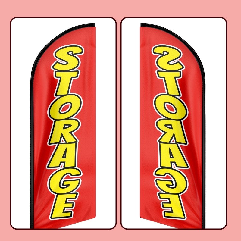 8FT Storage Advertising Swooper Flag (Flagpole Not Included 3.4)