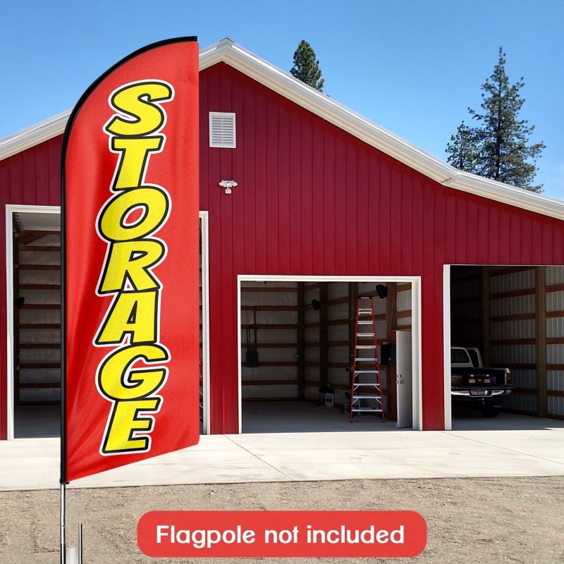 8FT Storage Advertising Swooper Flag (Flagpole Not Included 3.4)