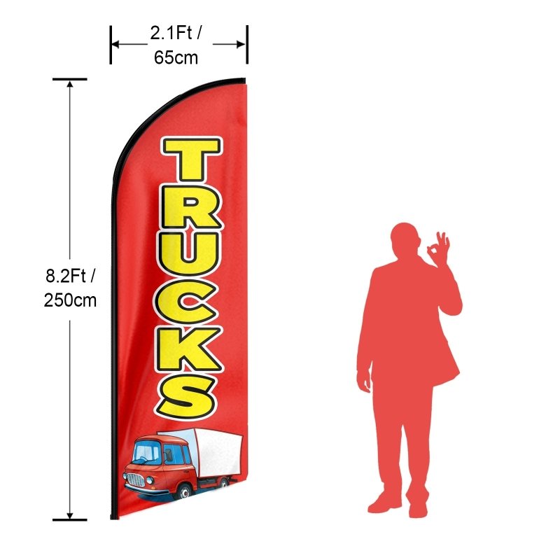 8FT Trucks Advertising Swooper Flag (Flagpole Not Included 3.4)