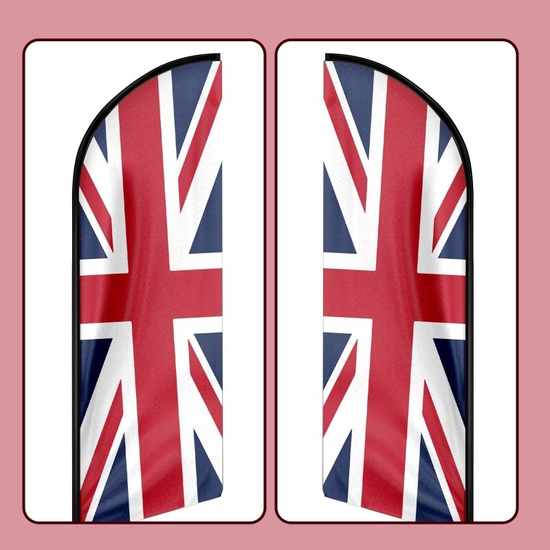 8FT United Kingdom Advertising Swooper Flag (Flagpole Not Included 3.4)