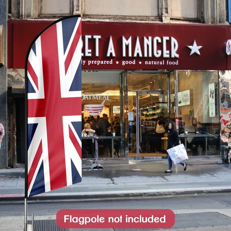 8FT United Kingdom Advertising Swooper Flag (Flagpole Not Included 3.4)