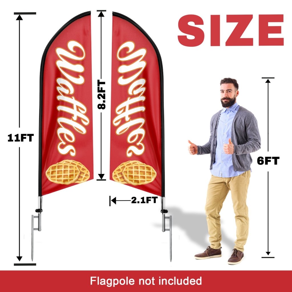 8FT Waffles Swooper Flag (Flagpole Not Included 3.4)