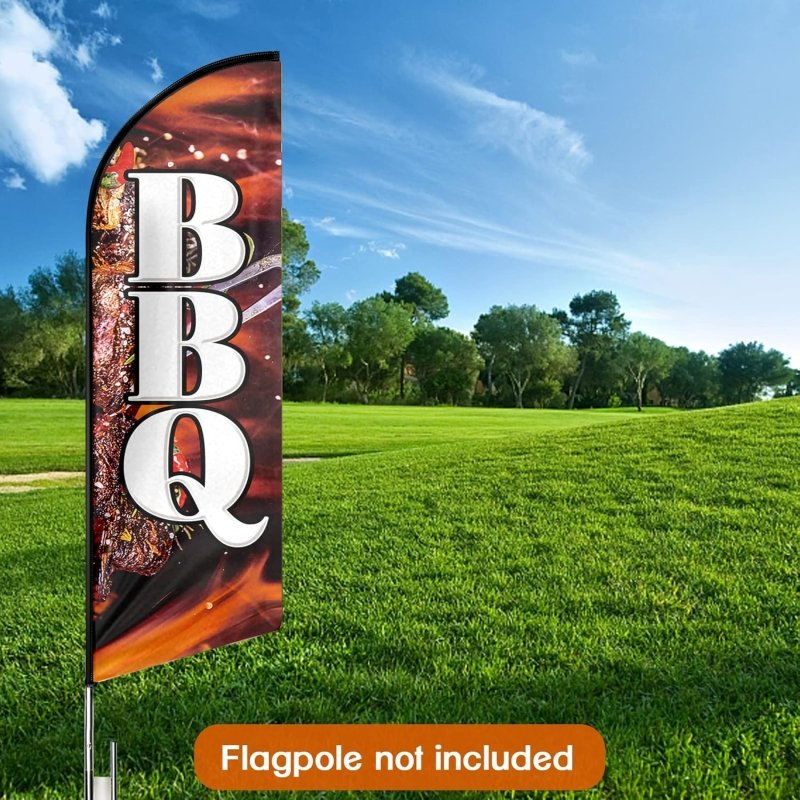 BBQ Flags - 8FT Bbq 03 Advertising Swooper Flag(Flagpole Not Included 3.4)