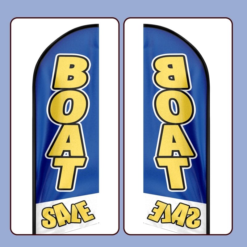 Boat Flag - 8FT Boat Advertising Swooper Flag(Flagpole Not Included 3.4)