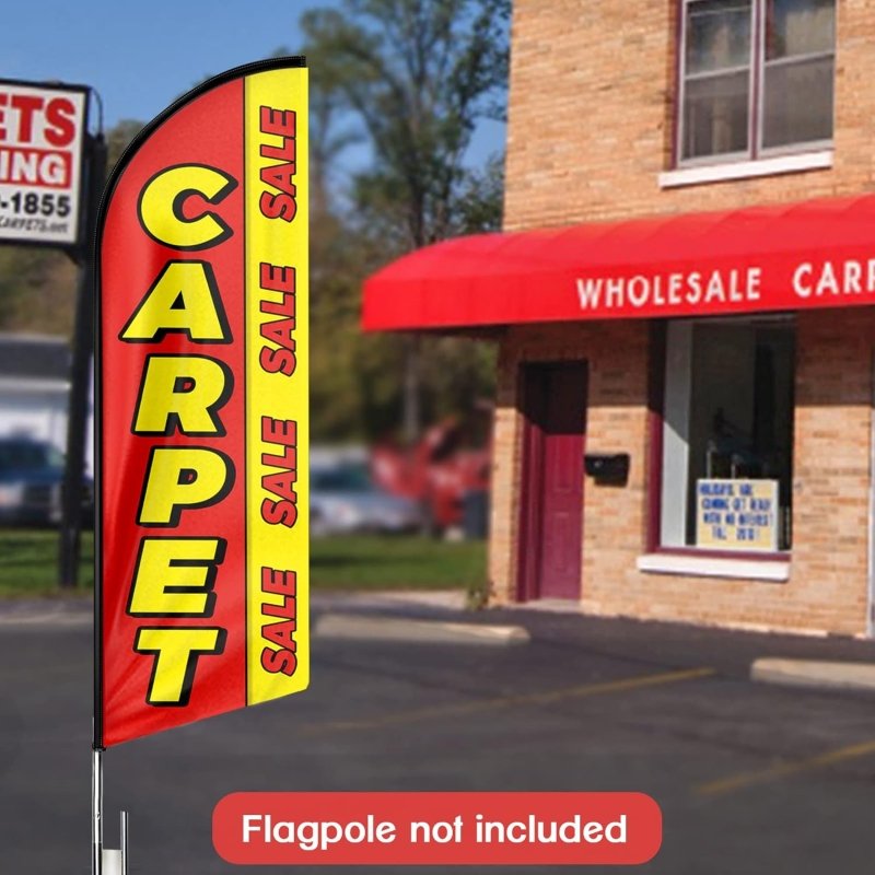 Carpet Flag - 8FT Carpet Advertising Swooper Flag(Flagpole Not Included 3.4)