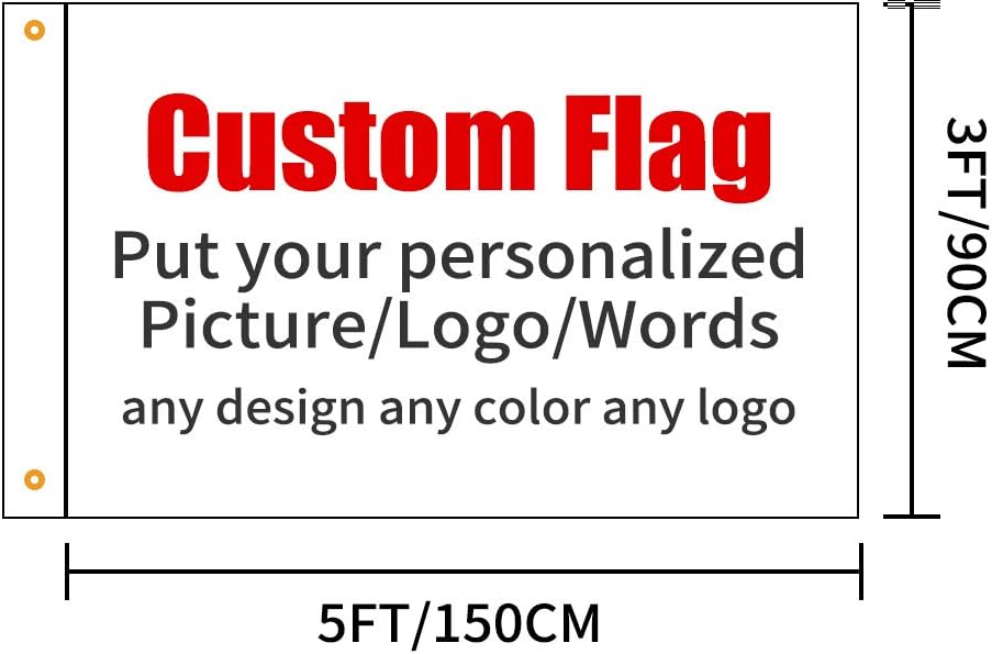 Custom Flags - 2x3,4x6FT,Single/Double Sided(Flag Only)