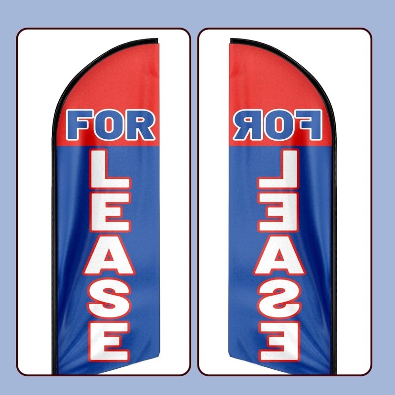 For Lease Themed Feather Flag, 11FT For Lease Advertising Swooper Flag Fit 15FT Flagpole(Flagpole Not Included 4.3)