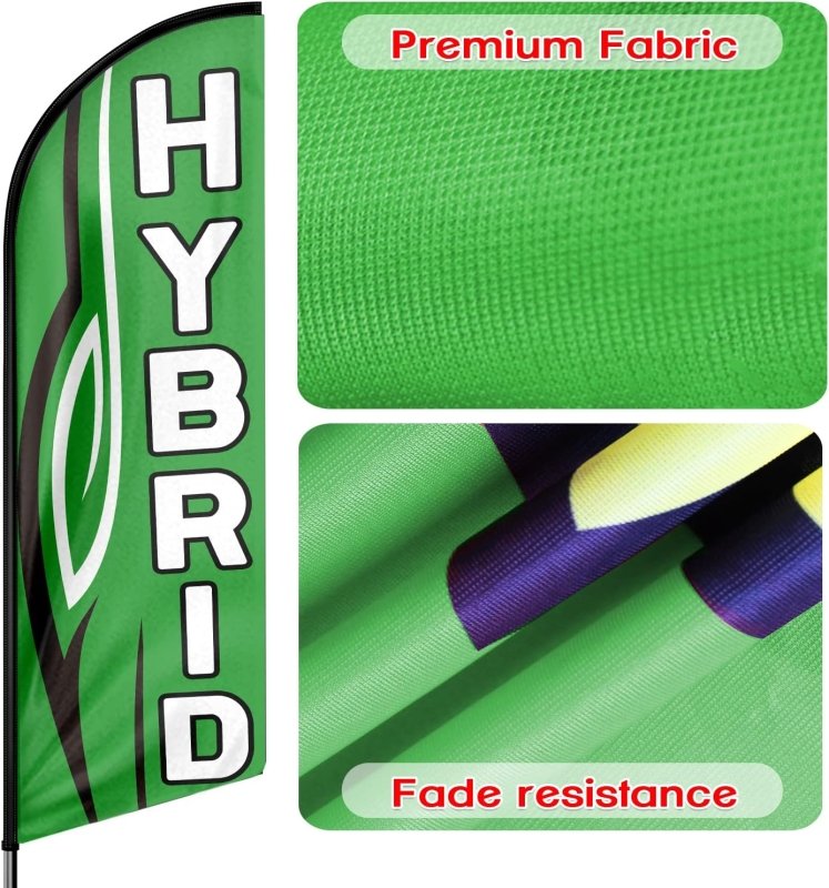 Hybrid Flag - 11FT Hybrid Advertising Swooper Feather Flag Fit 15FT Flagpole(Flagpole Not Included 4.3)