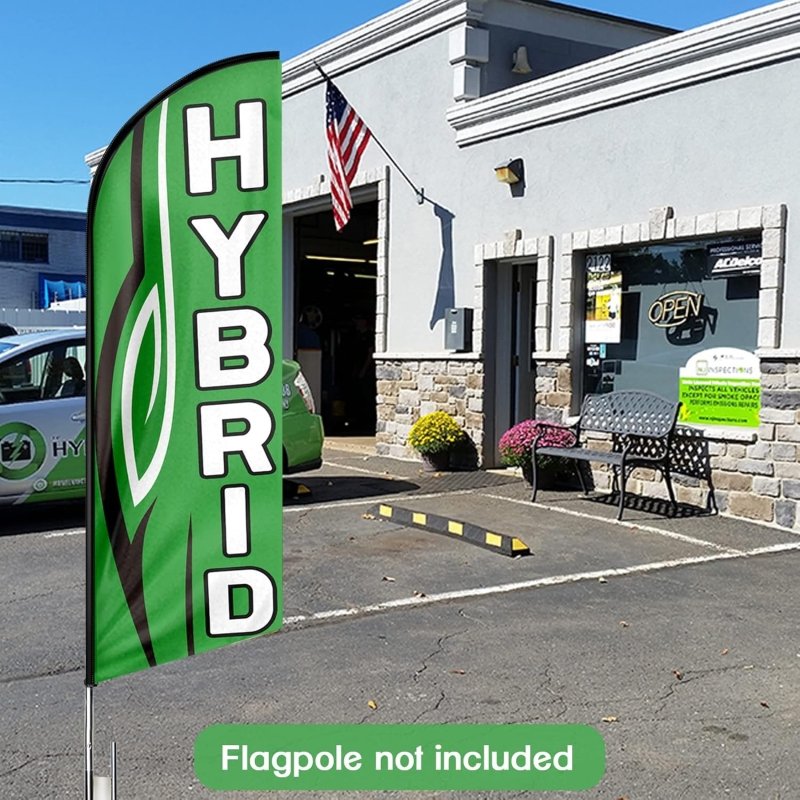 Hybrid Flag - 11FT Hybrid Advertising Swooper Feather Flag Fit 15FT Flagpole(Flagpole Not Included 4.3)