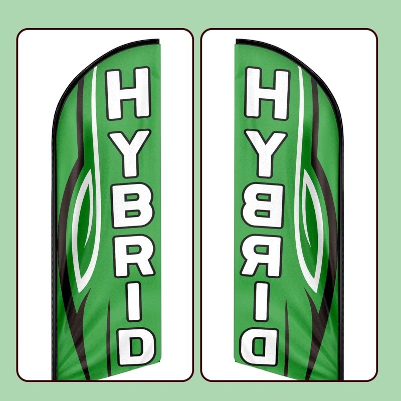 Hybrid Flag - 11FT Hybrid Advertising Swooper Feather Flag Fit 15FT Flagpole(Flagpole Not Included 4.3)