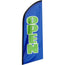 Open Flag - 8FT Open Blue&Green Advertising Swooper Flag(Flagpole Not Included 3.3)