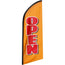 Open Flag Sign - 8FT Open Orange&Red Advertising Swooper Flag(Flagpole Not Included 3.3)