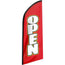 Open Flags for Sale - 8FT Open Red&white Advertising Swooper Flag(Flagpole Not Included 3.3)