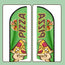 Pizza Flag - 8FT Pizza 03 Advertising Swooper Flag(Flagpole Not Included 3.4)