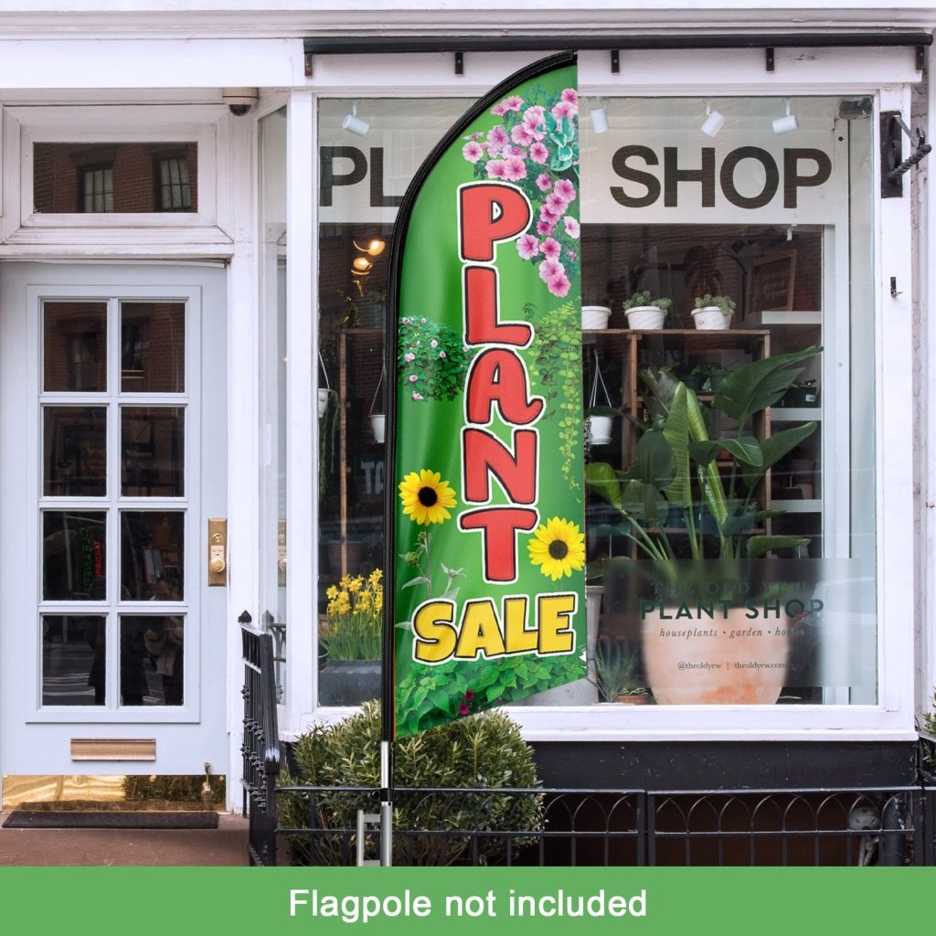 Plant Sign - 8FT Plant Sale Swooper Flag(Flagpole Not Included 3.4)