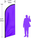 Purple Themed Feather Flag, 8FT Purple Advertising Swooper Flag(Flagpole Not Included 3.4)