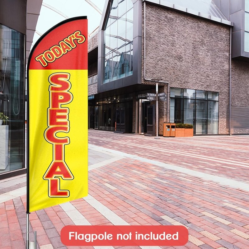 Today'S Special Sign - 11FT Today'S Special Advertising Swooper Feather Flag Fit 15FT Flagpole(Flagpole Not Included 4.3)