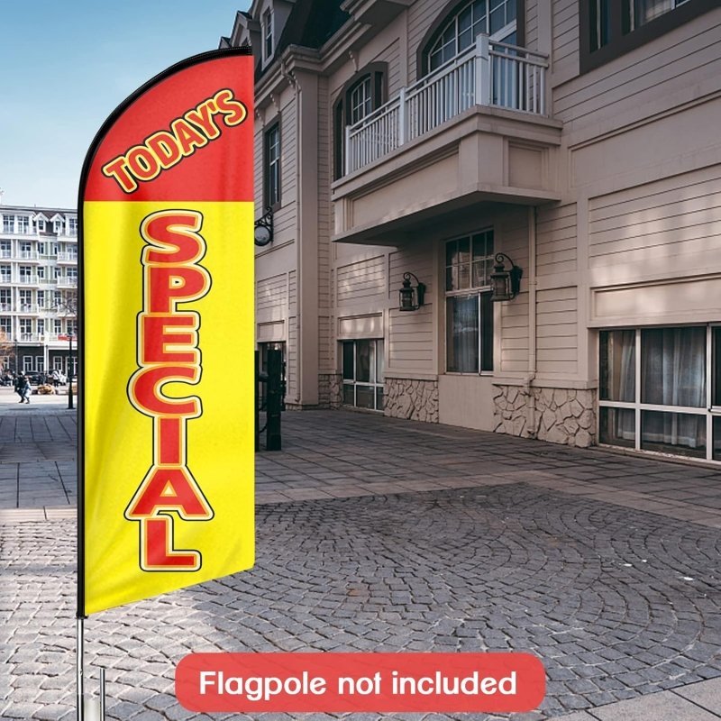 Today'S Special Sign - 11FT Today'S Special Advertising Swooper Feather Flag Fit 15FT Flagpole(Flagpole Not Included 4.3)