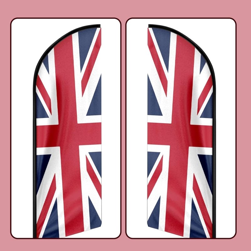 United Kingdom Themed Feather Flag, 11FT United Kingdom Advertising Swooper Flag Fit 15FT Flagpole(Flagpole Not Included 4.3)